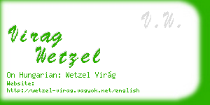 virag wetzel business card